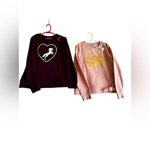 THE CHILDREN’S PLACE GIRLS SWEATSHIRT SET OF TWO SZ 10/12 LARGE